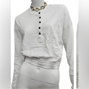 NWT n:philanthropy Beijing Henley in White Size Small